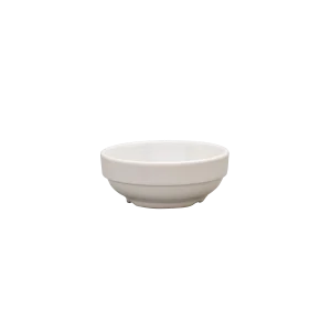 4.5" Stackable Melamine Rice Bowl, Ribbed for Restaurant Service