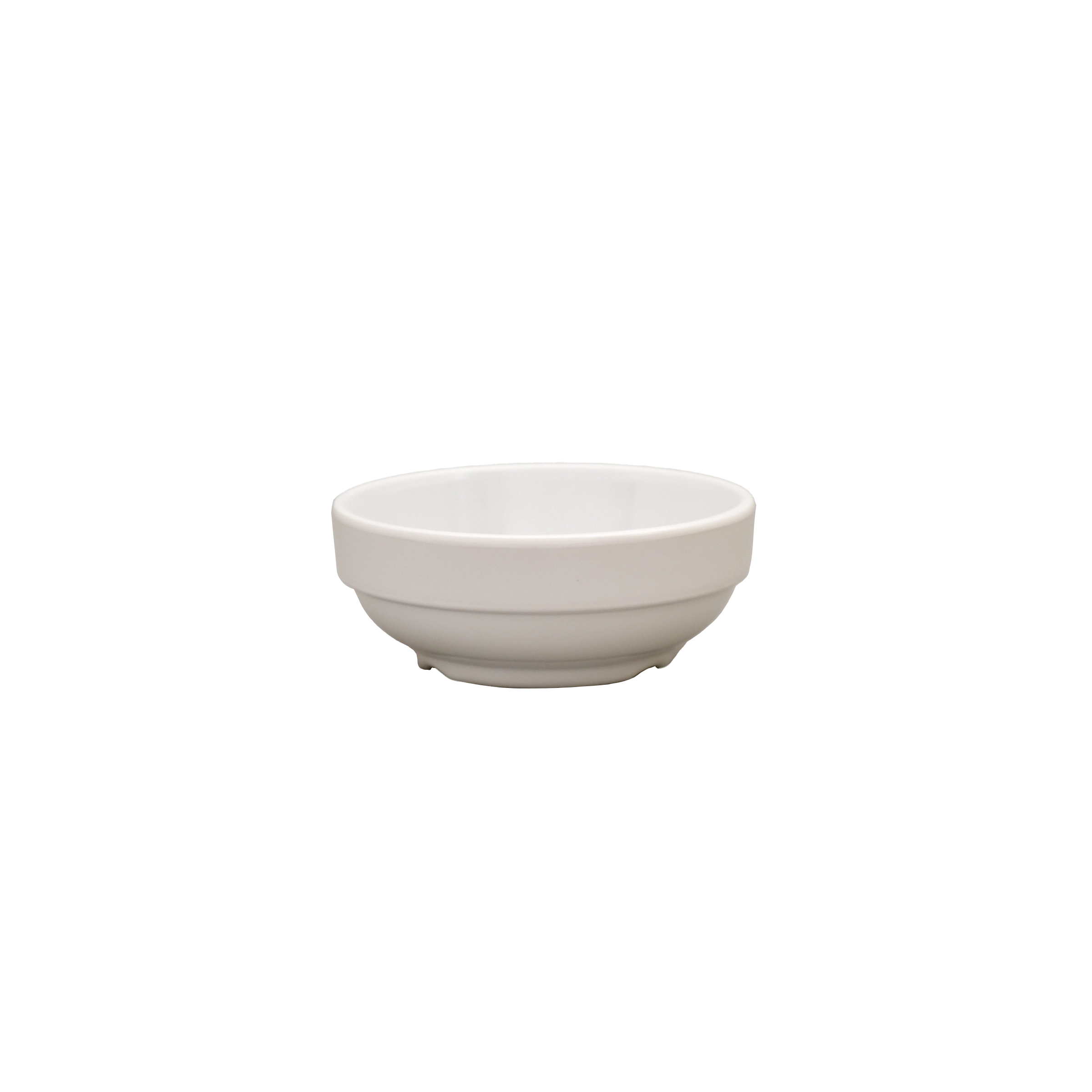 4.5" Stackable Melamine Rice Bowl, Ribbed for Restaurant Service