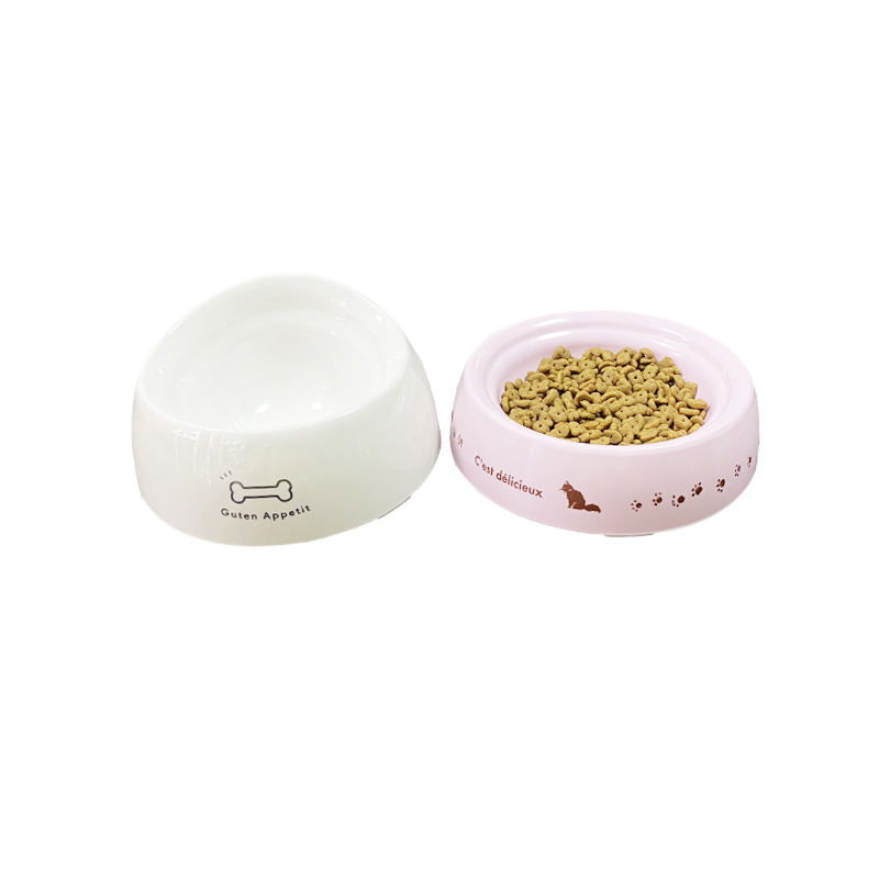 Dog Pet Food Bowl Rounded Cat Bowl Wholesale Low MOQ Custom Printed Personalised Plastic Bamboo Customized Food Storage 100pcs