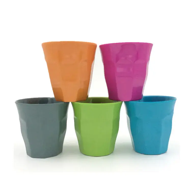 6pcs Unbreakable 20oz Melamine Plastic Classic Model Party Mug Reusable Dishwasher Safe 6 Colors for Tea Cups & Saucers