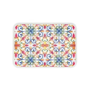 Banquet-Size 15" Catering Melamine Serving Tray, Three Regional Patterns