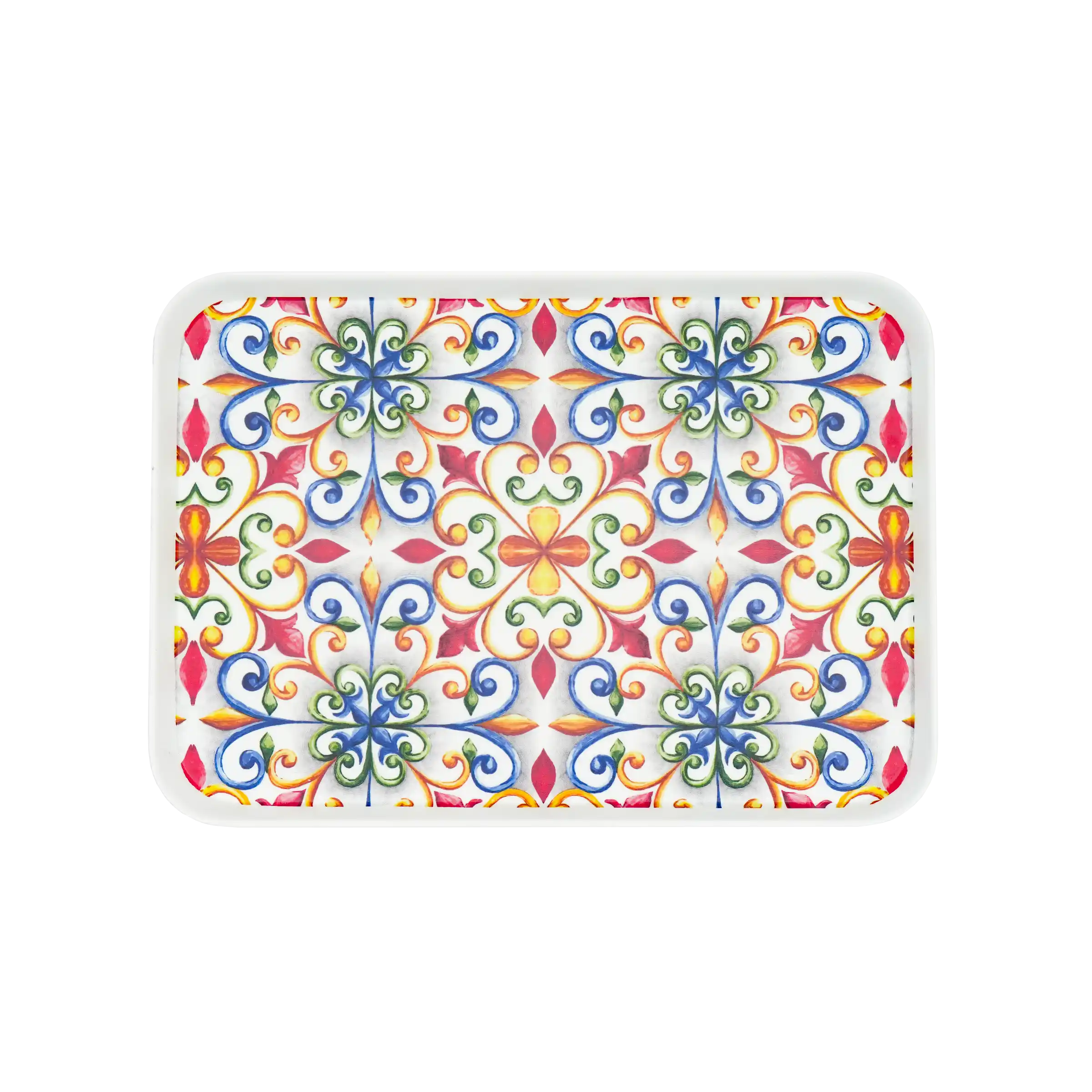 Banquet-Size 15" Catering Melamine Serving Tray, Three Regional Patterns
